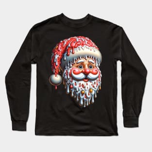 Surreal Melting Santa Long Sleeve T-Shirt